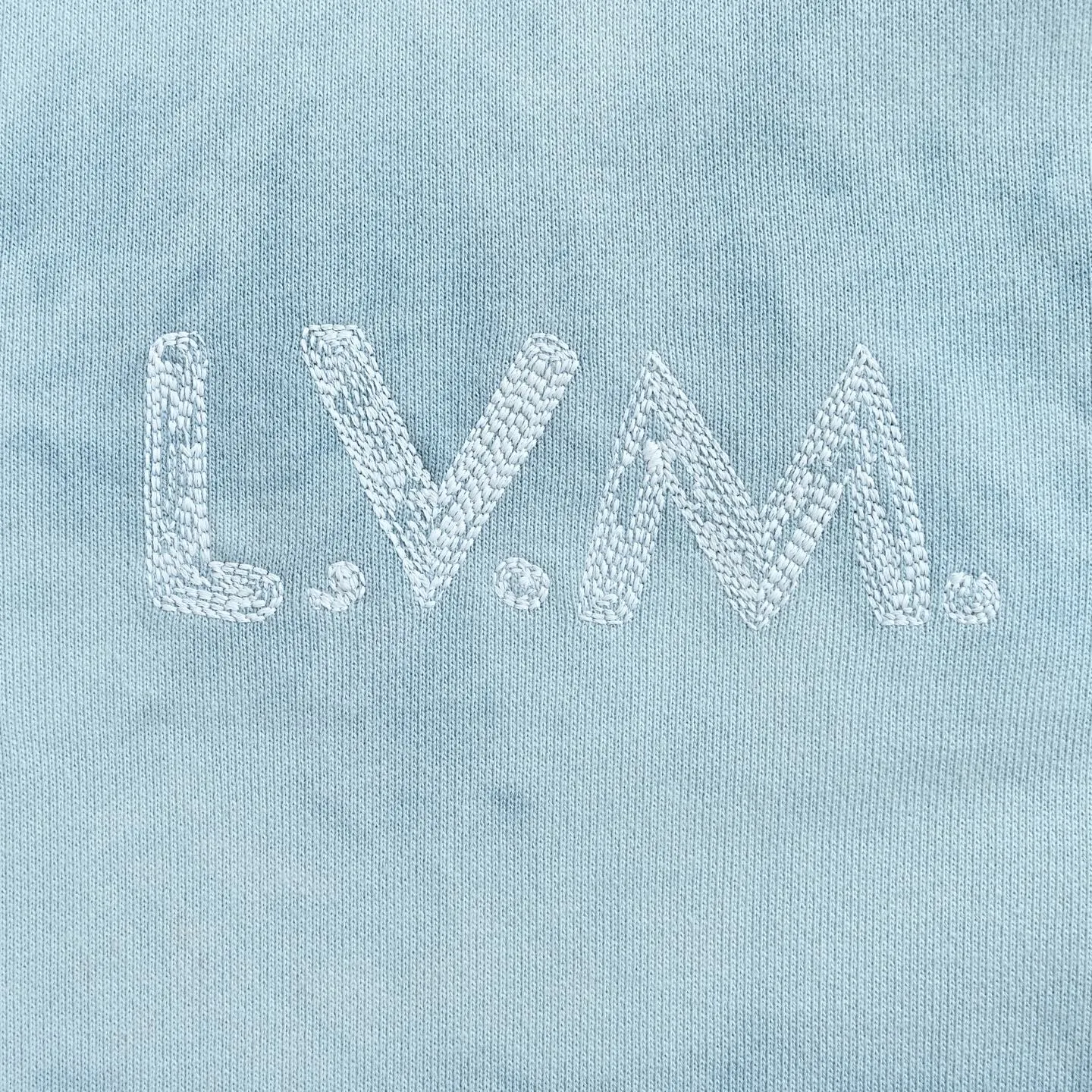 Louis Vuitton/Louis Vuitton letter-dyed embroidered crewneck sweatshirt